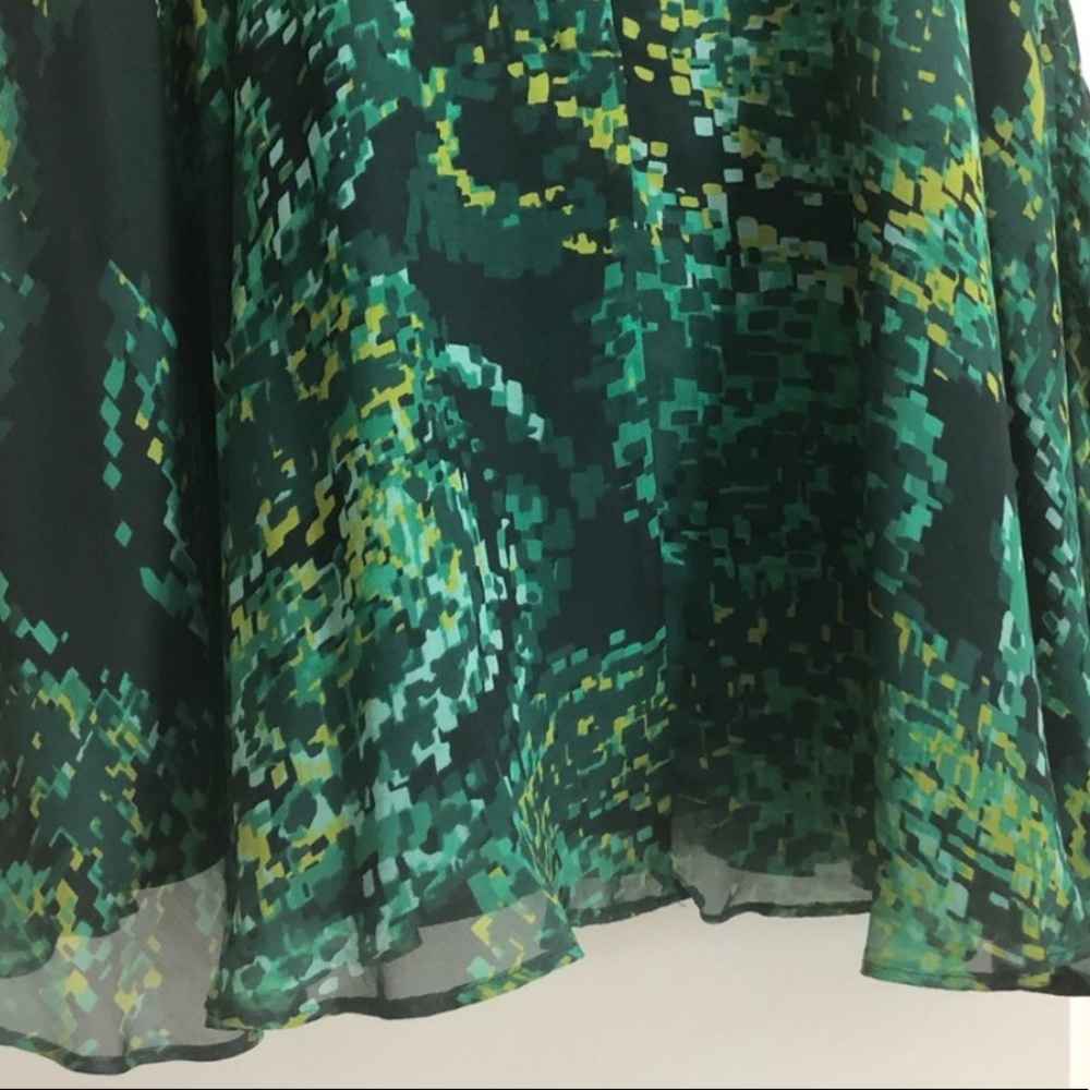Dress up in Shoshanna green print cocktail dress - Picture 5 of 9